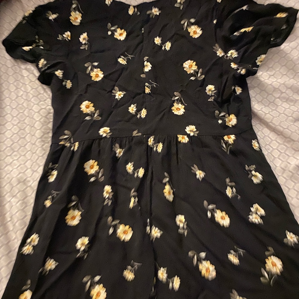 Black flower dress